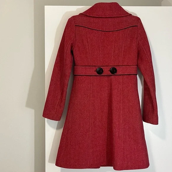 Soia & Kyo red wool coat size XS - Picture 5 of 6